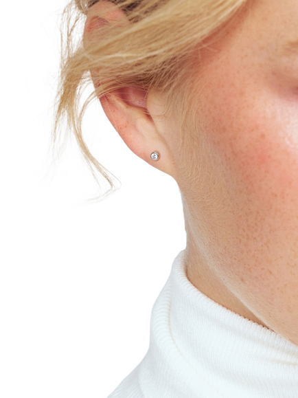 Sif Jakobs Jewellery Sarzana Uno Stud Earrings - view 2, Silver/Blue