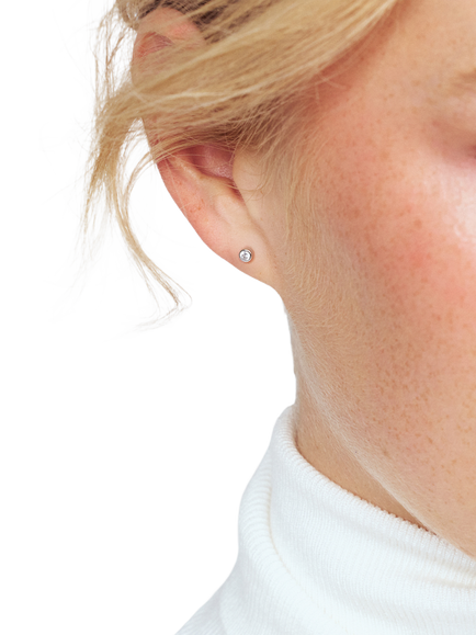 Sif Jakobs Jewellery Sarzana Uno Stud Earrings - view 2, Silver