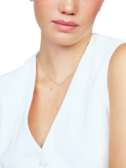 Sif Jakobs Jewellery Cubic Zirconia Triple Star Necklace - view 2, Silver