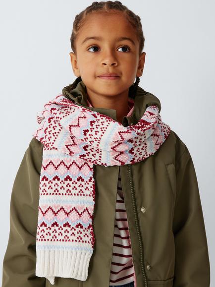 John Lewis Kids' Fairisle Scarf, Multi, Multi