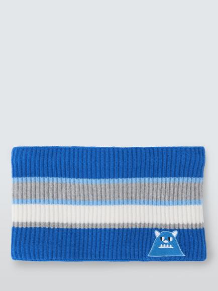 John Lewis Kids' Stripe Monster Snood, Blue - view 2, Blue