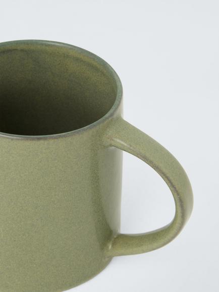 John Lewis The Colour Edit Stoneware Mug, 420ml - view 2, Avocado