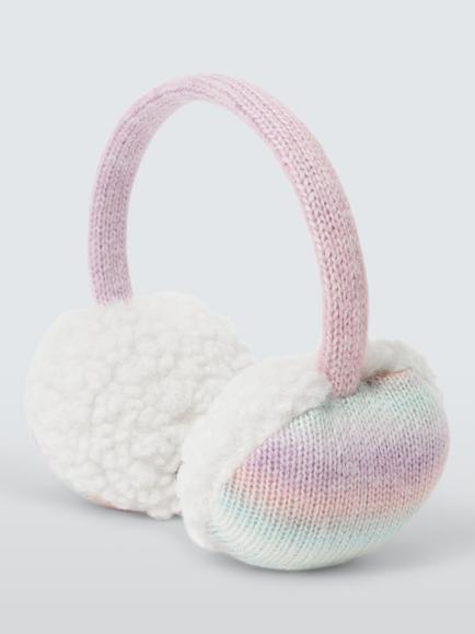 John Lewis Kids' Ombre Earmuffs, Multi - view 2, Multi