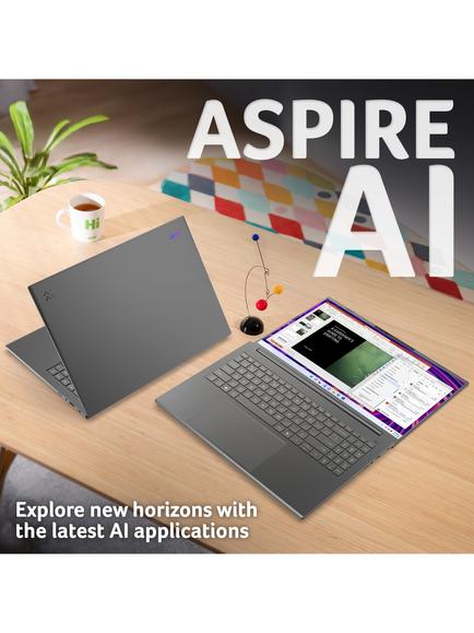 Acer Aspire 16 AI Copilot+ Laptop, AMD Ryzen AI 7 Processor, 16GB RAM, 1TB SSD, 16” WUXGA OLED, Iron - view 2, Iron