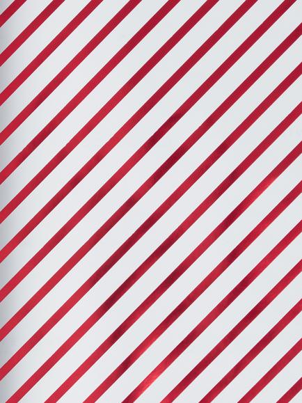 John Lewis Candy Cane Foiled Wrapping Paper, L4m - view 2, White Red Stripe