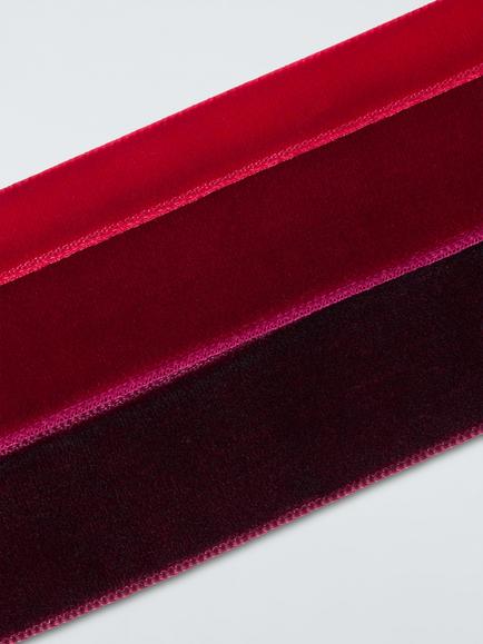 John Lewis 5m Velvet Gift Ribbon, Pack of 3, Multi - view 2, Multi Colour