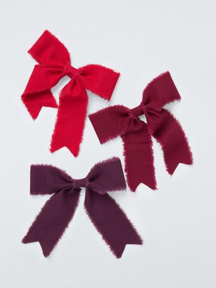 John Lewis Triple Bow Gift Ribbon, Pack of 3, Multi - view 2, Multi Colour