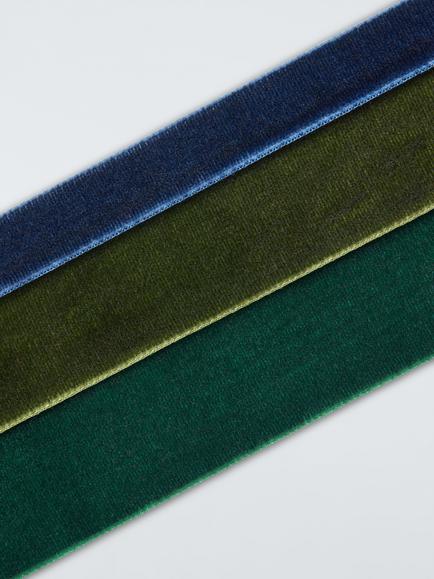 John Lewis 5m Velvet Gift Ribbon, Pack of 3, Multi - view 2, Multi Colour