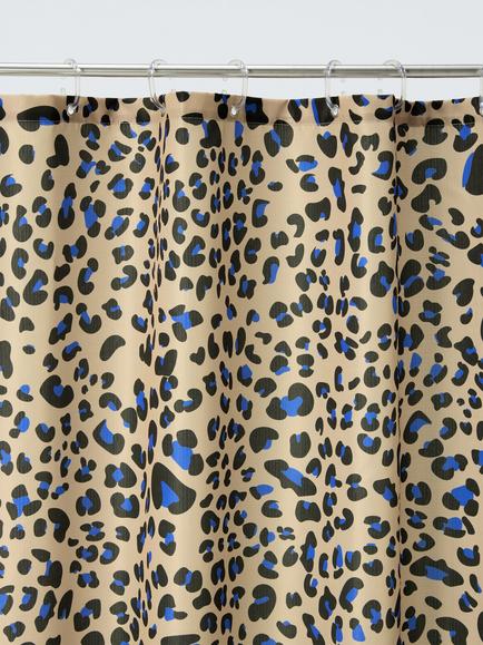 John Lewis Leopard Print Recycled Polyester Shower Curtain, Sand - view 2, Leopard Sand