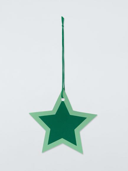 John Lewis Star Gift Tag, Pack of 10, Green, Bright Green