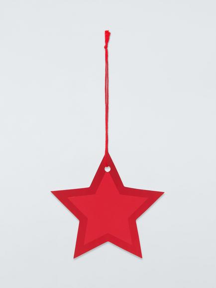 John Lewis Star Gift Tag, Pack of 10, Red, Red