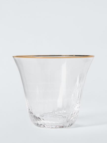 John Lewis Gold Rim Optic Glass Tumbler, Set of 2, 326ml, Clear - view 2, Clear Clear