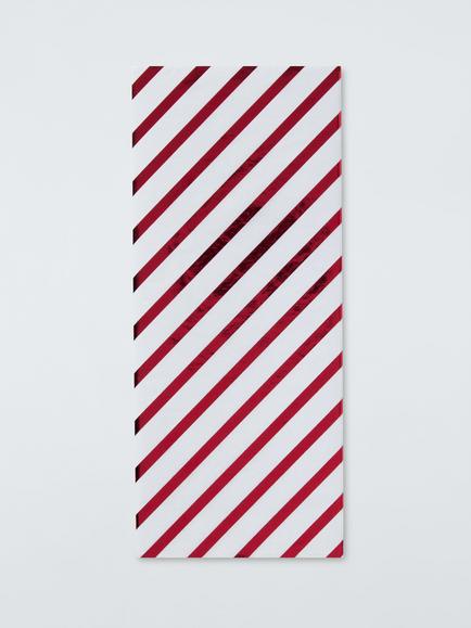 John Lewis Candy Stripe Foil Tissue Paper, Pack of 3, White Red Stripe