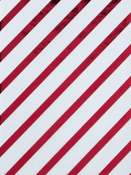 John Lewis Candy Stripe Foil Tissue Paper, Pack of 3 - view 2, White Red Stripe