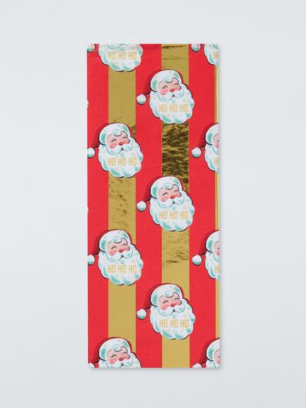 John Lewis Retro Santa Tissue Paper, 3 Sheets, Multi, Multi Colour