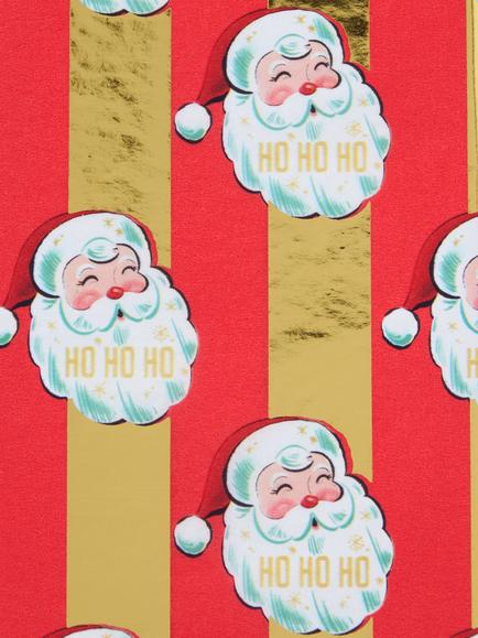 John Lewis Retro Santa Tissue Paper, 3 Sheets, Multi - view 2, Multi Colour
