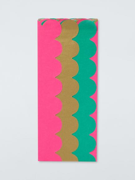 John Lewis Scalloped Tissue Paper, 3 Sheets, Multi, Multi Colour