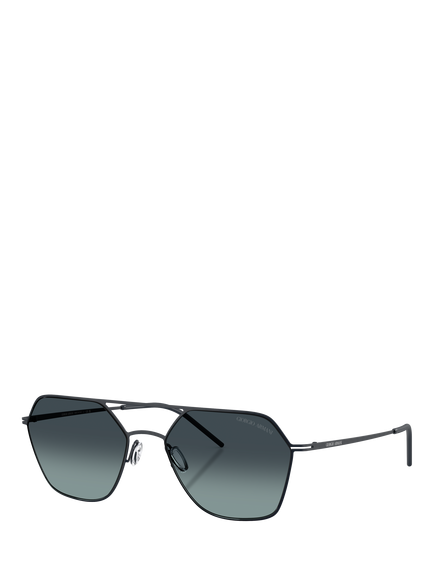 Giorgio Armani AR6185 Men's Square Sunglasses, Matte Blue/Grey Gradient, Matte Blue/Grey Gradient