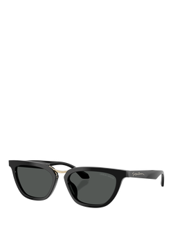 Giorgio Armani AR8253U Women's Butterfly Sunglasses, Black, Black