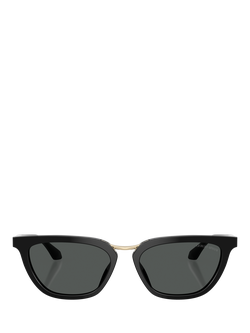 Giorgio Armani AR8253U Women's Butterfly Sunglasses, Black - view 2, Black
