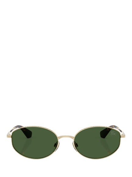 Burberry BE3169 Women's Oval Sunglasses, Light Gold/Green - view 2, Light Gold/Green