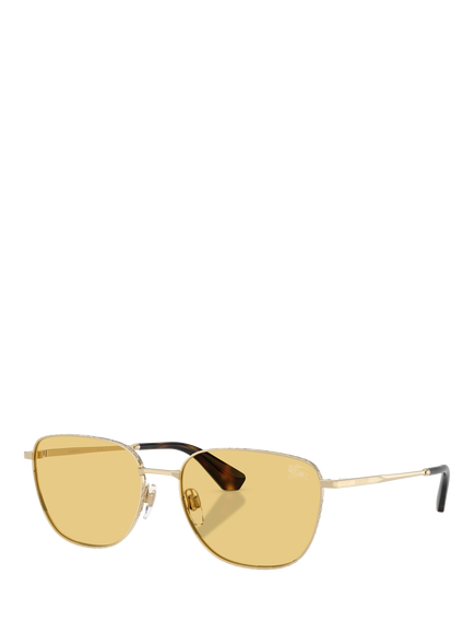 Burberry BE3171 Men's Square Sunglasses, Light Gold/Yellow, Light Gold/Yellow