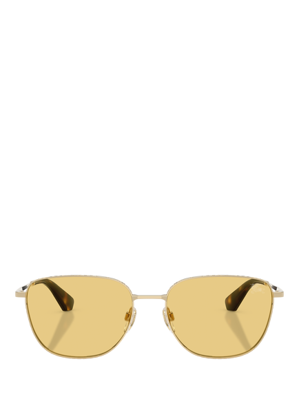 Burberry BE3171 Men's Square Sunglasses, Light Gold/Yellow - view 2, Light Gold/Yellow