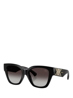 Burberry BE4489 Women's Square Sunglasses, Black/Grey Gradient