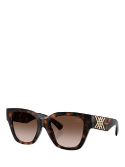Burberry BE4489 Women's Square Sunglasses, Dark Havana/Brown