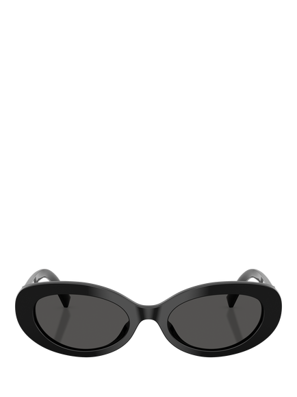 Dolce & Gabbana DG4537 Women's Oval Sunglasses, Black/Grey - view 2, Black/Grey