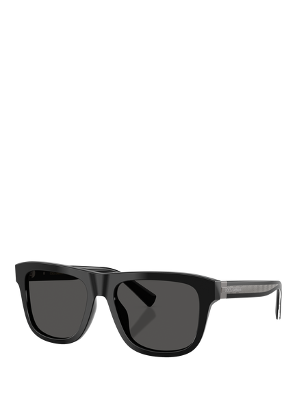 Dolce & Gabbana DG4545 Men's D-Frame Sunglasses, Black/Grey
