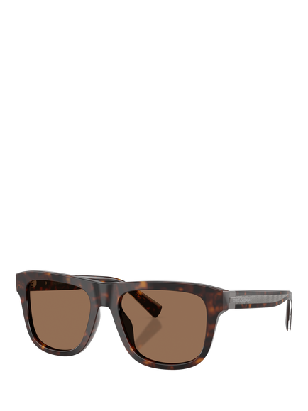 Dolce & Gabbana DG4545 Men's D-Frame Sunglasses, Havana/Brown