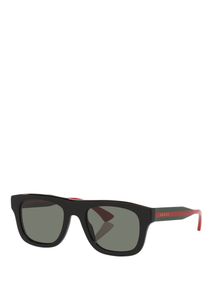 Gucci GC002690 Rectangular Sunglasses, Black/Grey