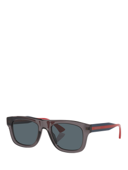 Gucci GC002690 Rectangular Sunglasses, Grey/Blue