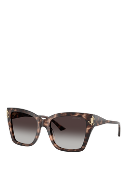 Jimmy Choo JC5012 Women's Square Sunglasses, Pink Havana/Grey Gradient, Pink Havana/Grey Gradient