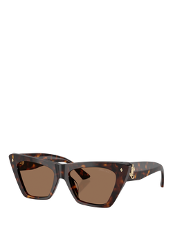 Jimmy Choo JC5062U Women's Cat's Eye Sunglasses, Havana/Brown