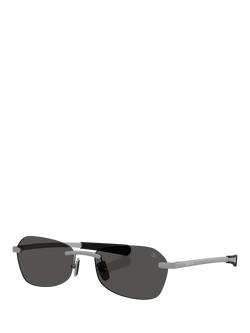 Moncler ME4017 Unisex Oval Sunglasses, Matte Frozen, Matte Frozen