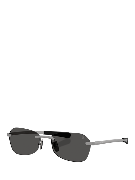 Moncler ME4017 Unisex Oval Sunglasses, Matte Frozen, Matte Frozen