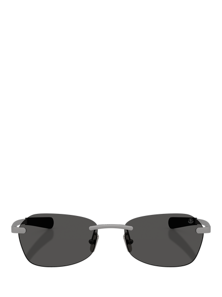 Moncler ME4017 Unisex Oval Sunglasses, Matte Frozen - view 2, Matte Frozen