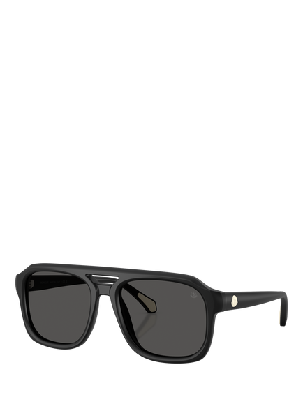 Moncler ME6024 Men's Square Sunglasses, Matte Black