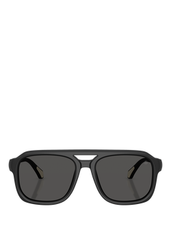 Moncler ME6024 Men's Square Sunglasses, Matte Black - view 2, Matte Black