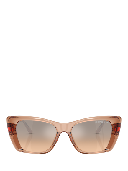 Michael Kors MK2270U Women's Gradient Rectangular Sunglasses, Light Brown/Brown - view 2, Light Brown/Brown