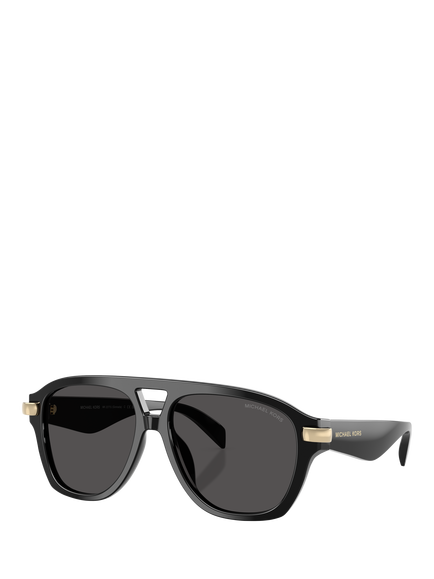 Michael Kors MK2277U Unisex Aviator Sunglasses, Black