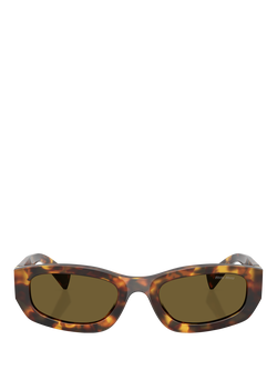 Miu Miu MU B04S Women's Irregular Sunglasses - view 2, Havana Honey/Brown