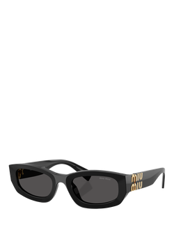 Miu Miu MU B04S Women's Irregular Sunglasses, Black
