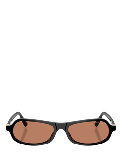 Miu Miu MU B10SU Men's Irregular Sunglasses, Black/Brown - view 2, Black/Brown