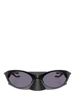 Oakley OO9437 Men's Tinted Oval Sunglasses - view 2, Matte Black/Grey