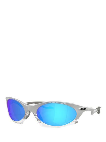 Oakley OO9437 Men's Tinted Oval Sunglasses, X-silver/Mirror Blue