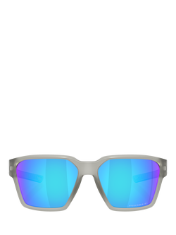 Oakley OO9497 Unisex Polarised Square Sunglasses, Matte Grey Ink/Mirror Blue - view 2, Matte Grey Ink/Mirror Blue