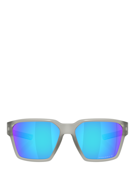 Oakley OO9497 Unisex Polarised Square Sunglasses, Matte Grey Ink/Mirror Blue - view 2, Matte Grey Ink/Mirror Blue